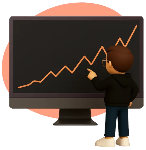 Joel McRae looking at SEO analytics